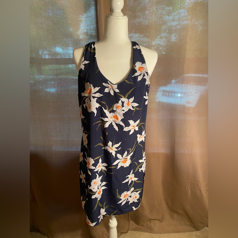 Navy floral dress